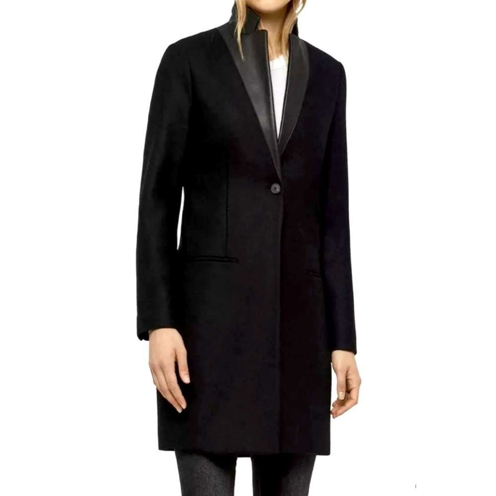 AllSaints Leni Lea Coat in Navy, size 2 US